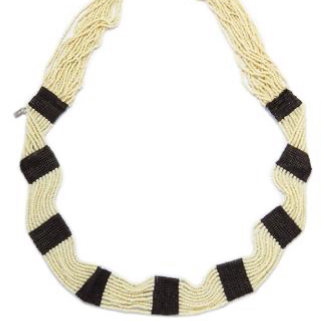 Ink + Alloy Long Layered Seed Bead Necklace